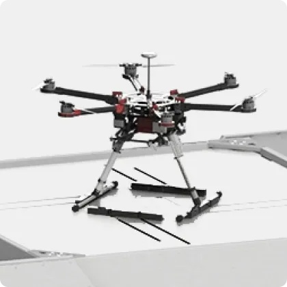 Vehicles — autonomous drone in flight
