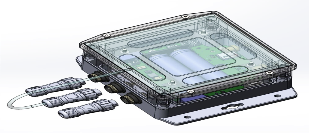 Smart soil irrigation system enclosure, open