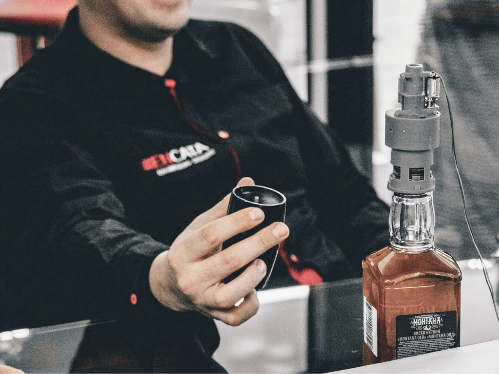IoT beverage pourer electronics assembly